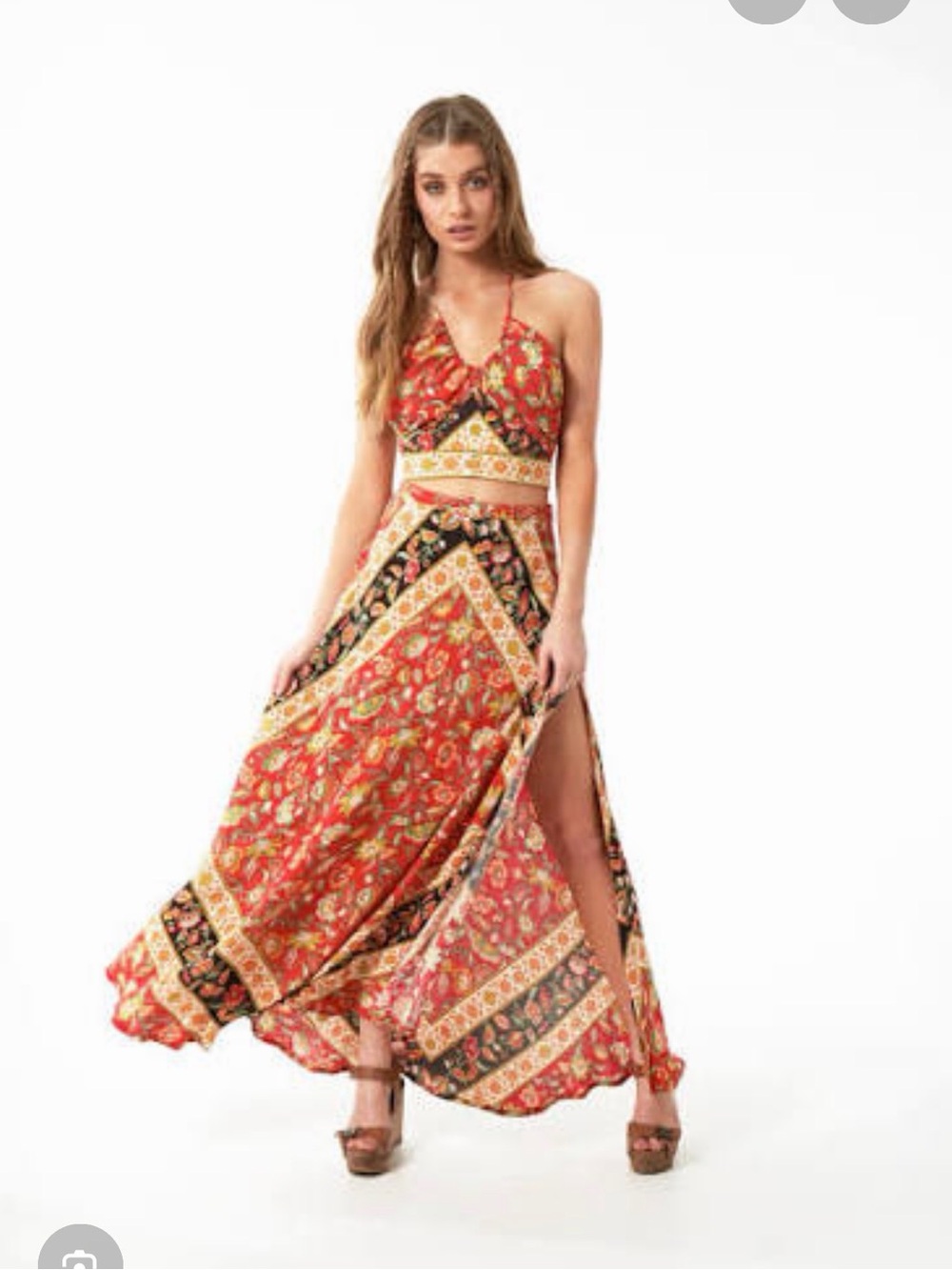 Spell and the Gypsy Collective Lolita Halter and Skirt M Campfire